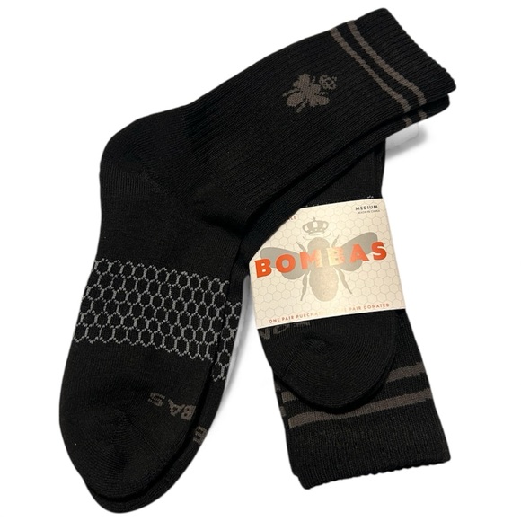 Bombas Black Socks. Medium. Unisex (men and womens) NEW! 2 pairs of socks! BOGO! - Picture 2 of 14